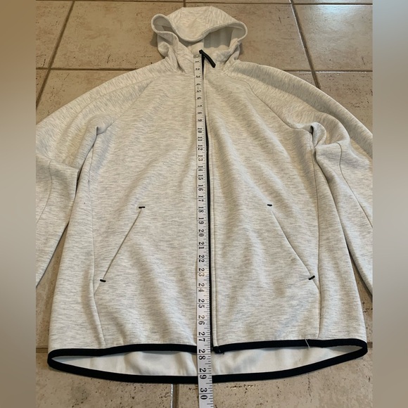 Russell Fusion Knit Full-Zip Hoodie Sweatshirt White/Gray Size S - Picture 5 of 5